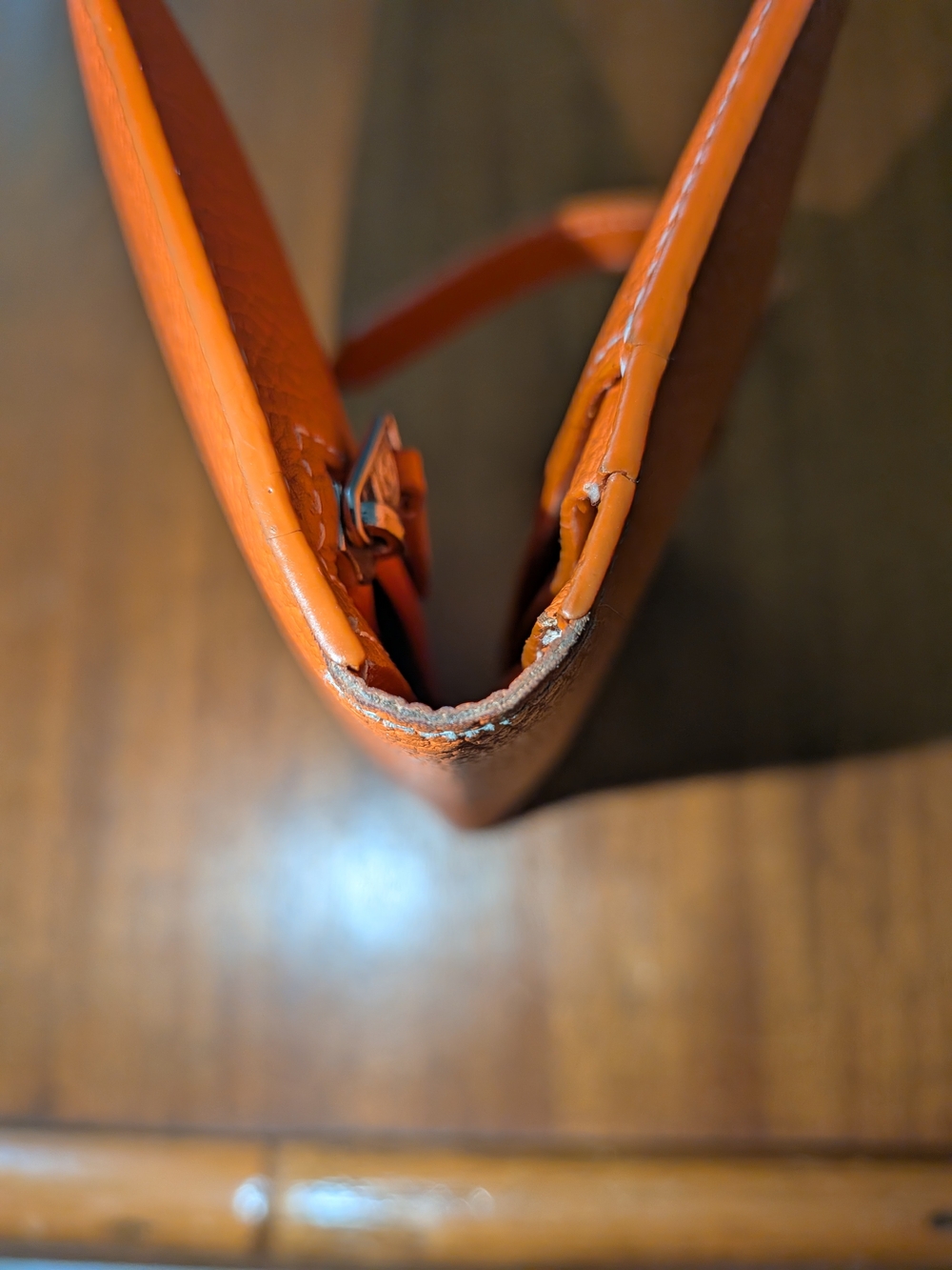 Hermes Bearn Long Leather Wallet. Authentic. B Condition. Beautiful Wallet. - Picture 10 of 13